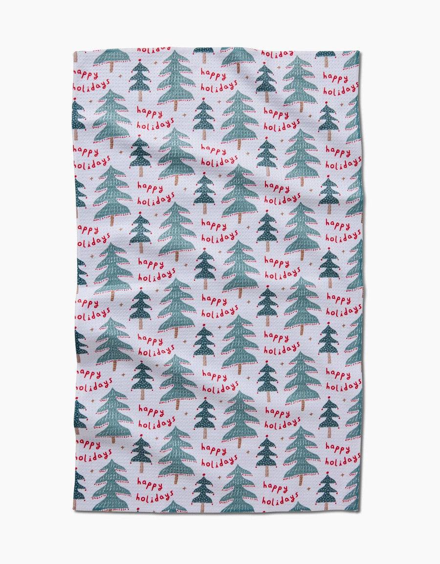 Berry Happy Holidays Tea Towel-Kitchen-[option4]-[option5]-[option6]-Shop-Womens-Boutique-Store