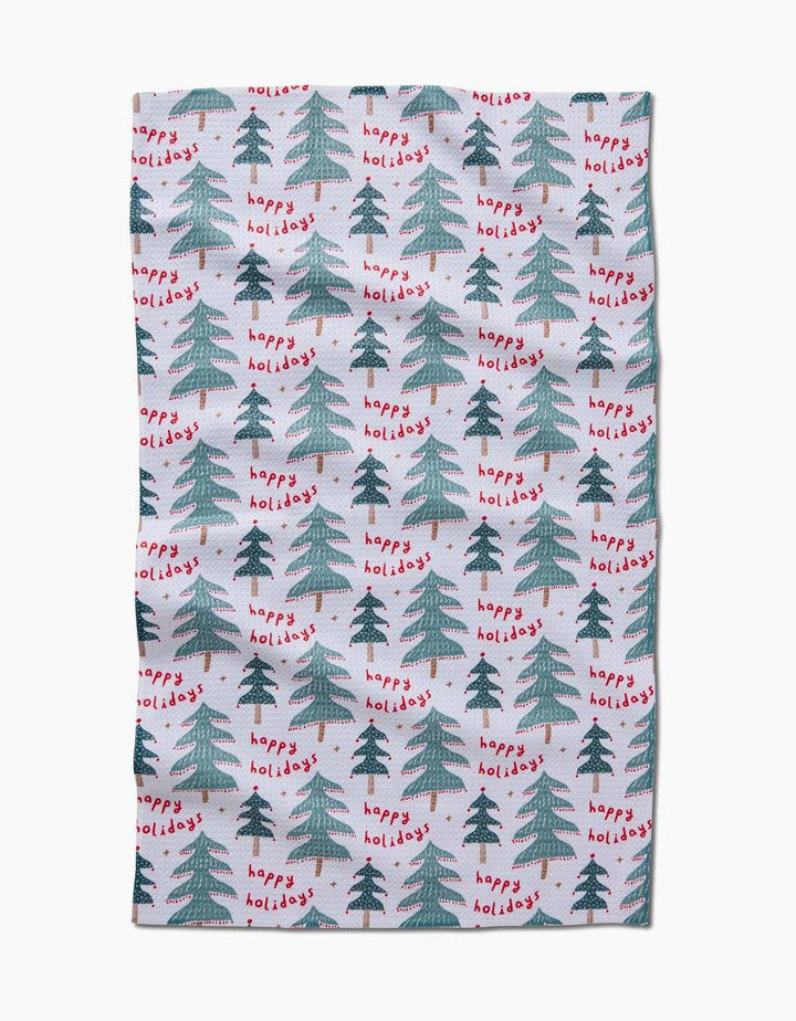 Berry Happy Holidays Tea Towel-Kitchen-[option4]-[option5]-[option6]-Shop-Womens-Boutique-Store