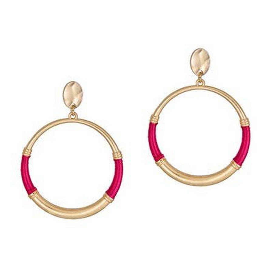 Theta Fuchsia Earrings-Accessories-[option4]-[option5]-[option6]-Shop-Womens-Boutique-Store