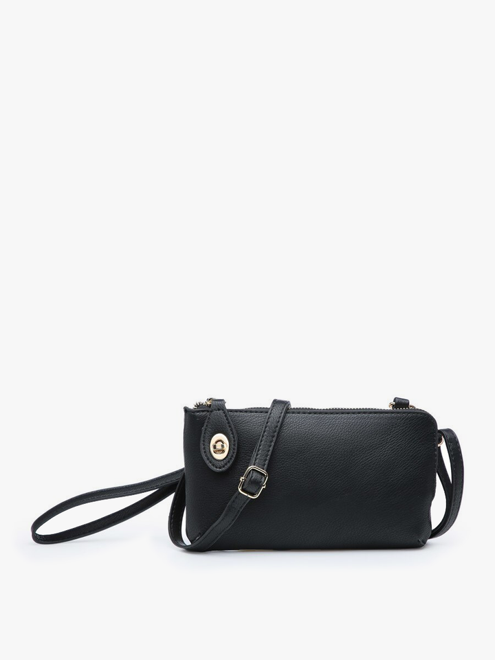 Kendall Crossbody/Wristlet w/ Twist Lock Closure-Accessories-Black-[option4]-[option5]-[option6]-Shop-Womens-Boutique-Store