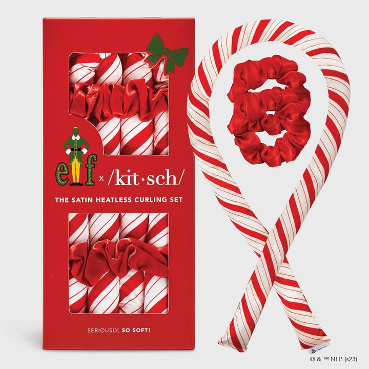 Elf x Kitsch Satin Heatless Set- Candy Cane-Beauty + Wellness-[option4]-[option5]-[option6]-Shop-Womens-Boutique-Store