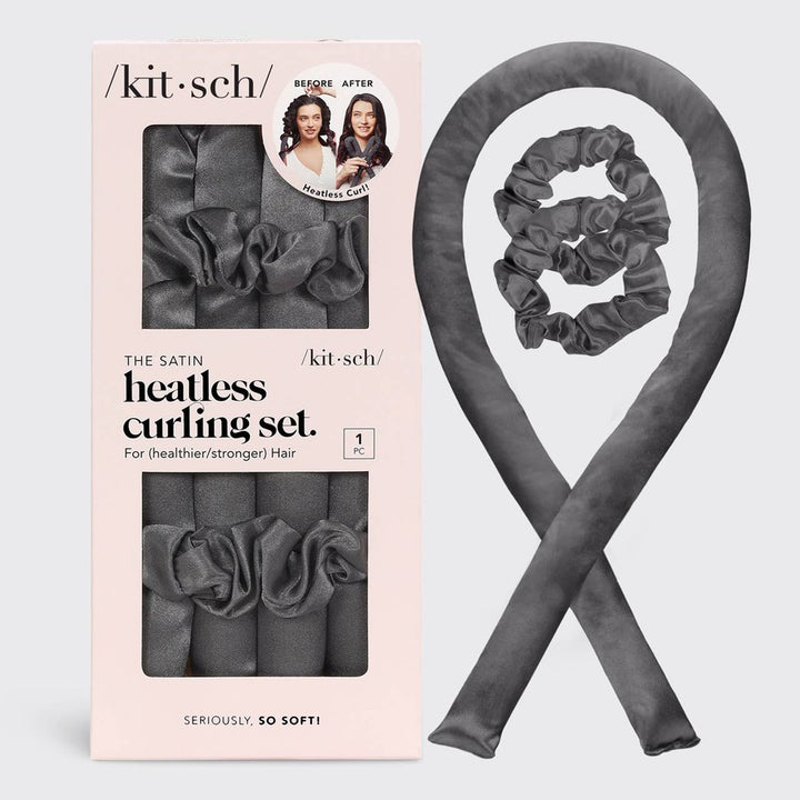 Satin Heatless Curling Set - Charcoal-Beauty + Wellness-[option4]-[option5]-[option6]-Shop-Womens-Boutique-Store