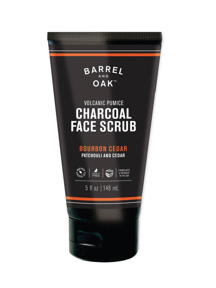 Volcanic Pumice & Charcoal Face Scrub - Bourbon Cedar-Gifts + Candles-[option4]-[option5]-[option6]-Shop-Womens-Boutique-Store