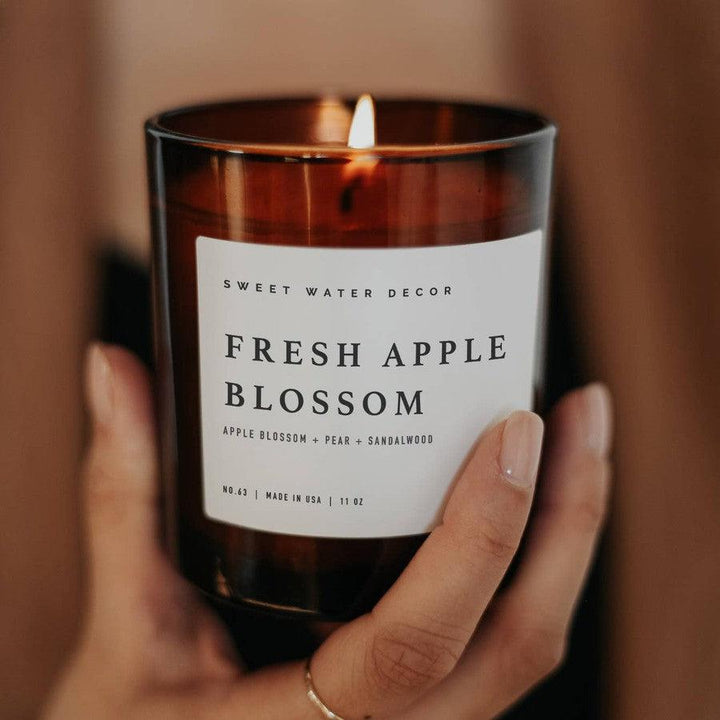 Fresh Apple Blossom Soy Candle-Gifts + Candles-[option4]-[option5]-[option6]-Shop-Womens-Boutique-Store