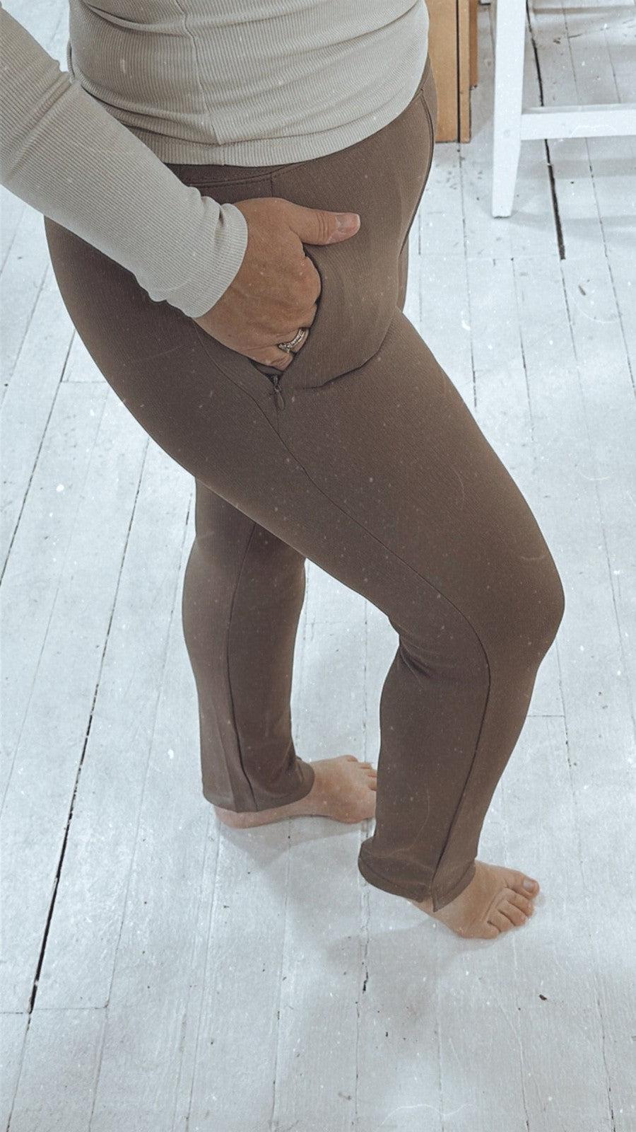 Get Moving Athleisure Pants in Taupe-Bottoms-[option4]-[option5]-[option6]-Shop-Womens-Boutique-Store