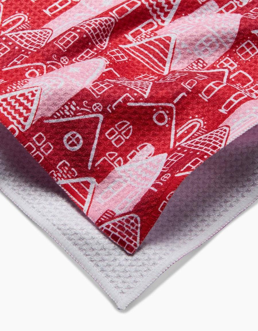 Christmas Houses Tea Towel-Kitchen-[option4]-[option5]-[option6]-Shop-Womens-Boutique-Store