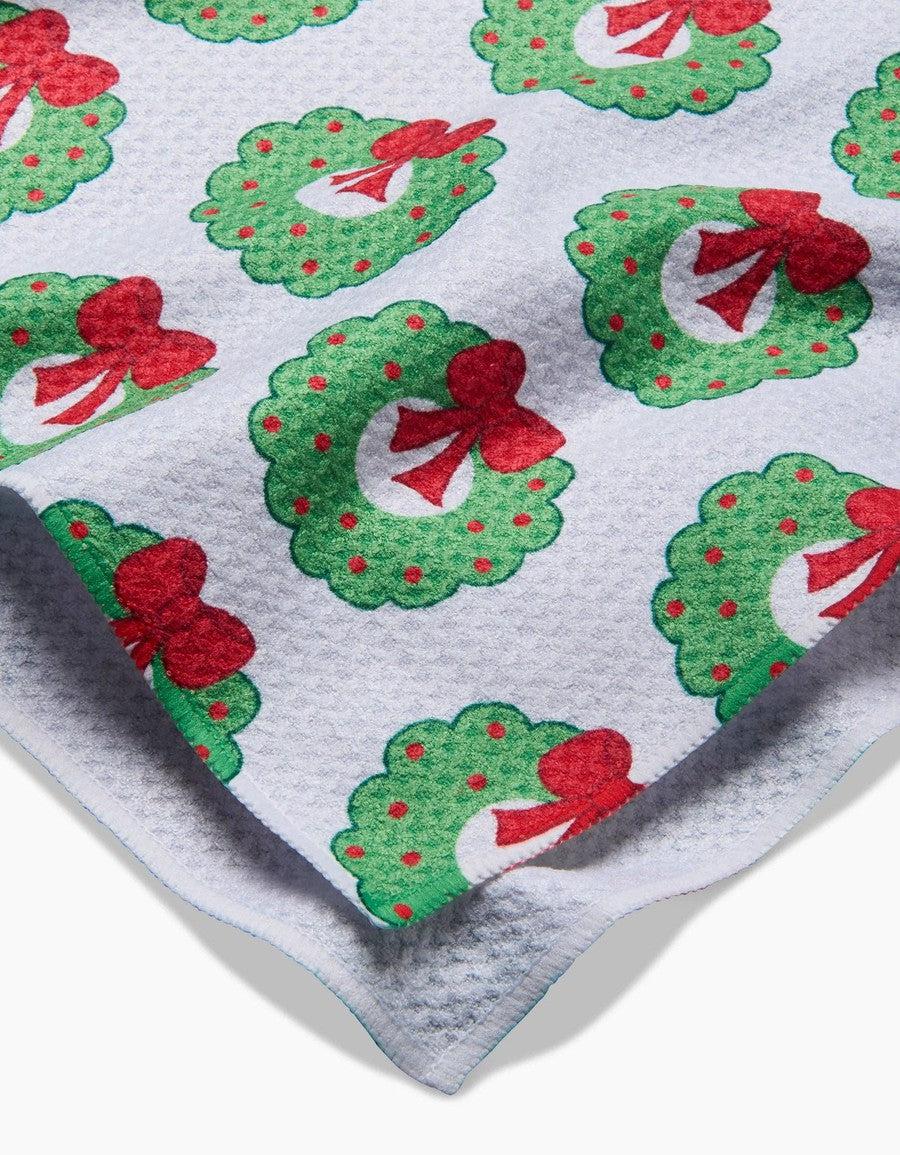 Wreath Wishes Tea Towel-Kitchen-[option4]-[option5]-[option6]-Shop-Womens-Boutique-Store