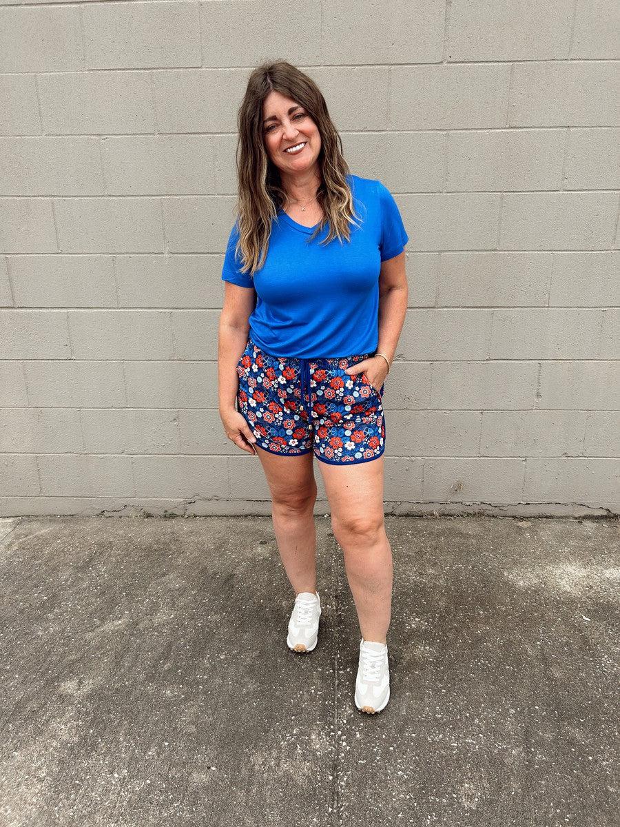 Not Your Basic Tee in Blue-Tops Short Sleeve-[option4]-[option5]-[option6]-Shop-Womens-Boutique-Store