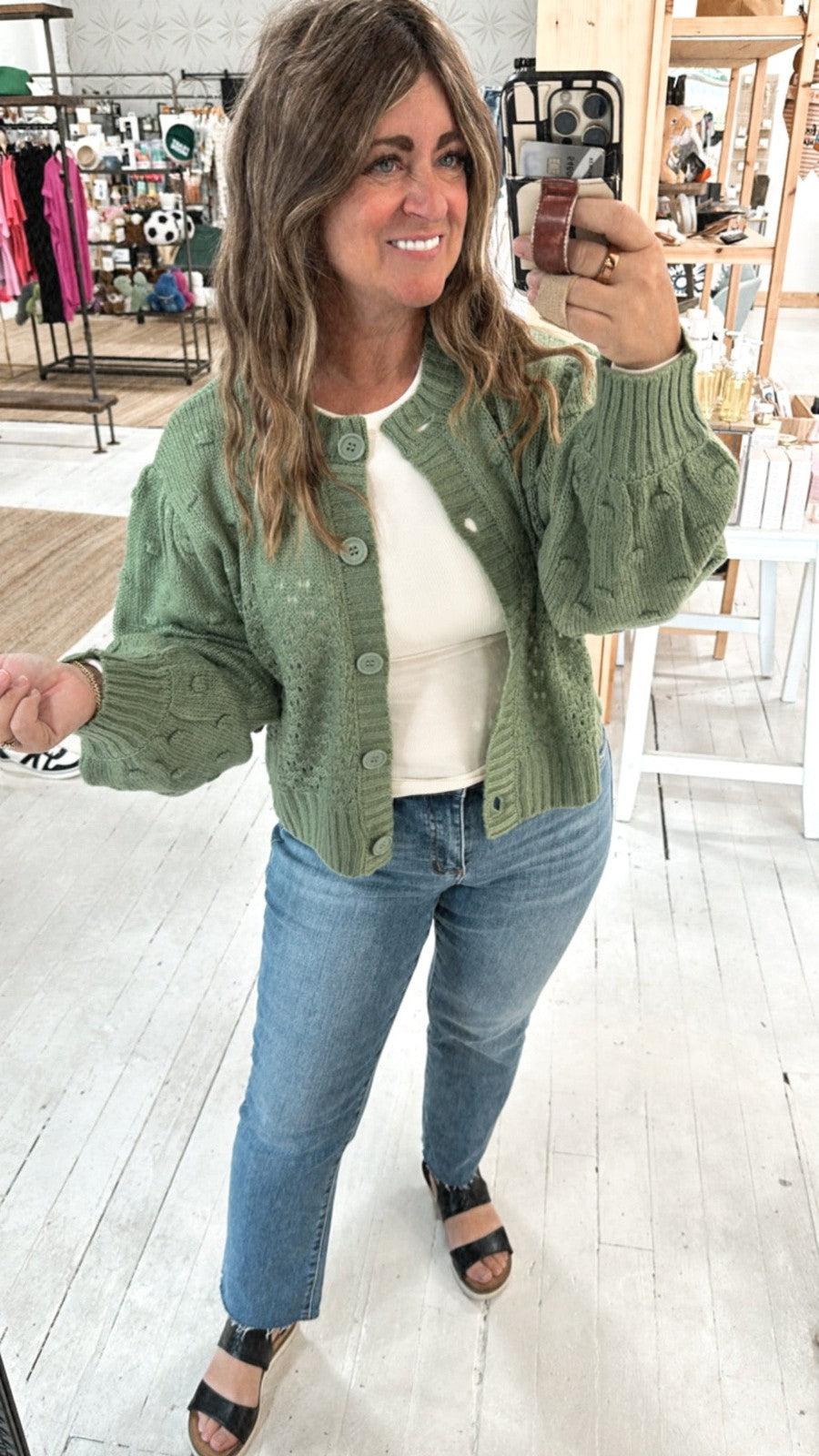 Green Goddess Cardigan-Outerwear-[option4]-[option5]-[option6]-Shop-Womens-Boutique-Store