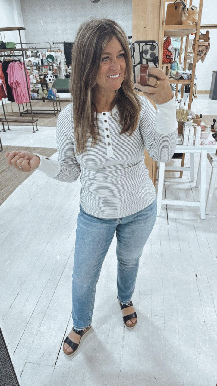 Striped Henley Top-Tops Long Sleeve-[option4]-[option5]-[option6]-Shop-Womens-Boutique-Store