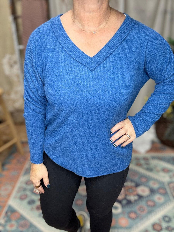 Softest V-Neck Top-Tops Long Sleeve-[option4]-[option5]-[option6]-Shop-Womens-Boutique-Store