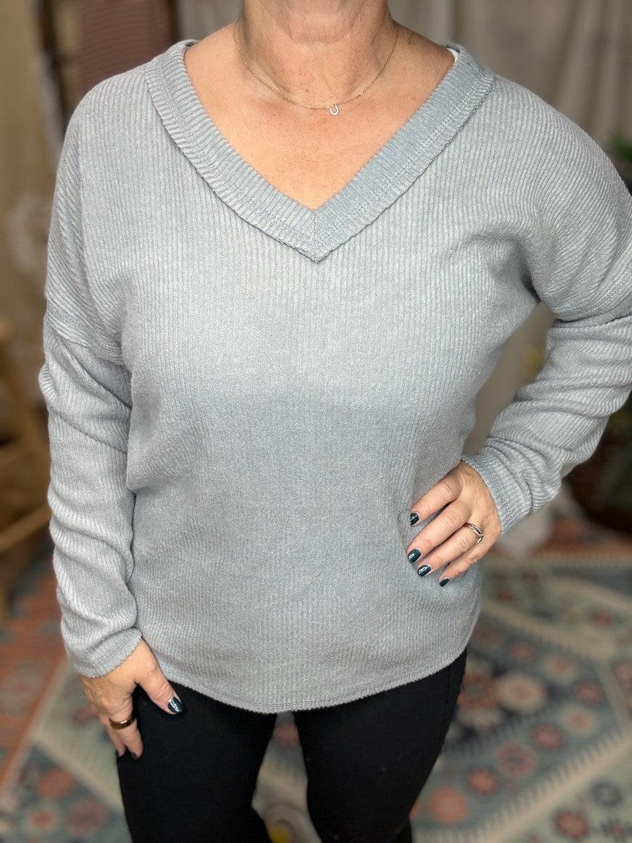 Softest V-Neck Top-Tops Long Sleeve-[option4]-[option5]-[option6]-Shop-Womens-Boutique-Store