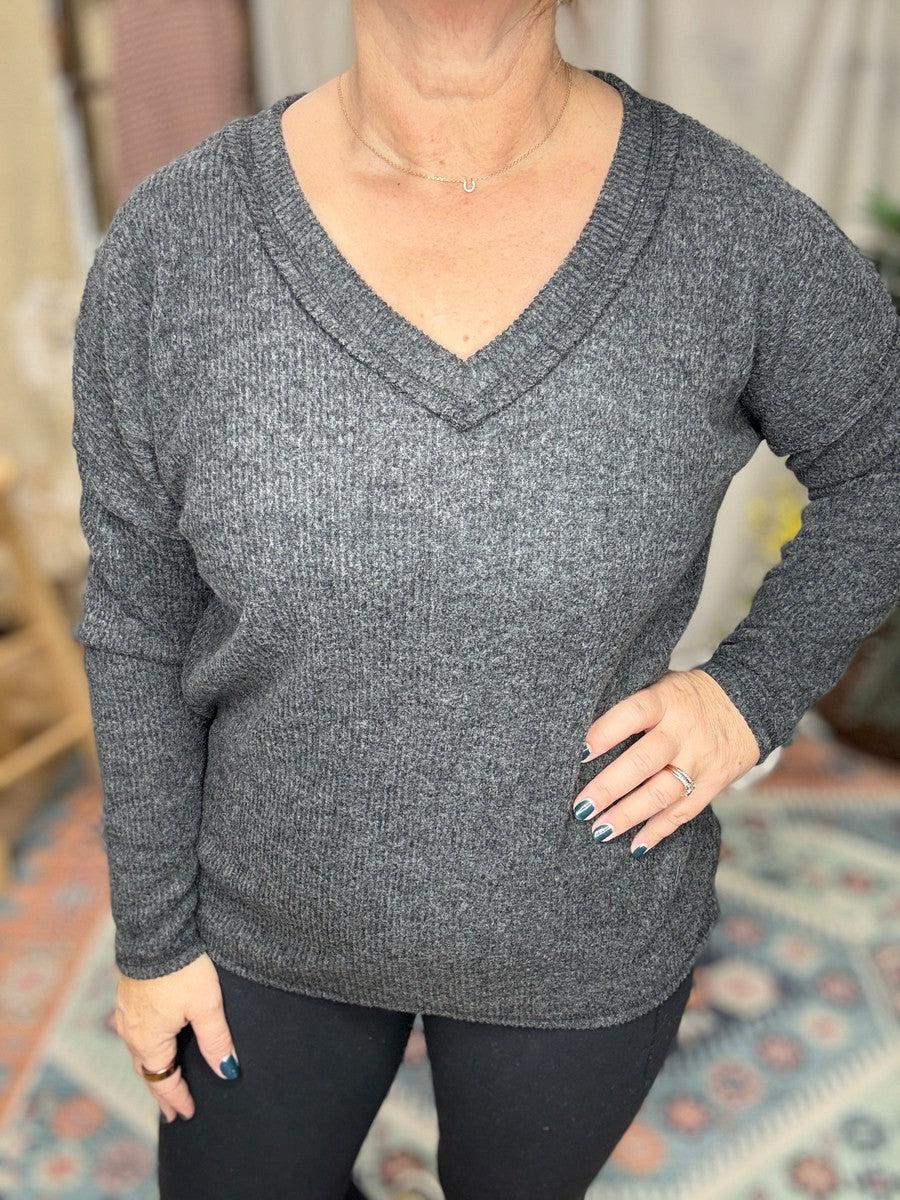 Softest V-Neck Top-Tops Long Sleeve-[option4]-[option5]-[option6]-Shop-Womens-Boutique-Store