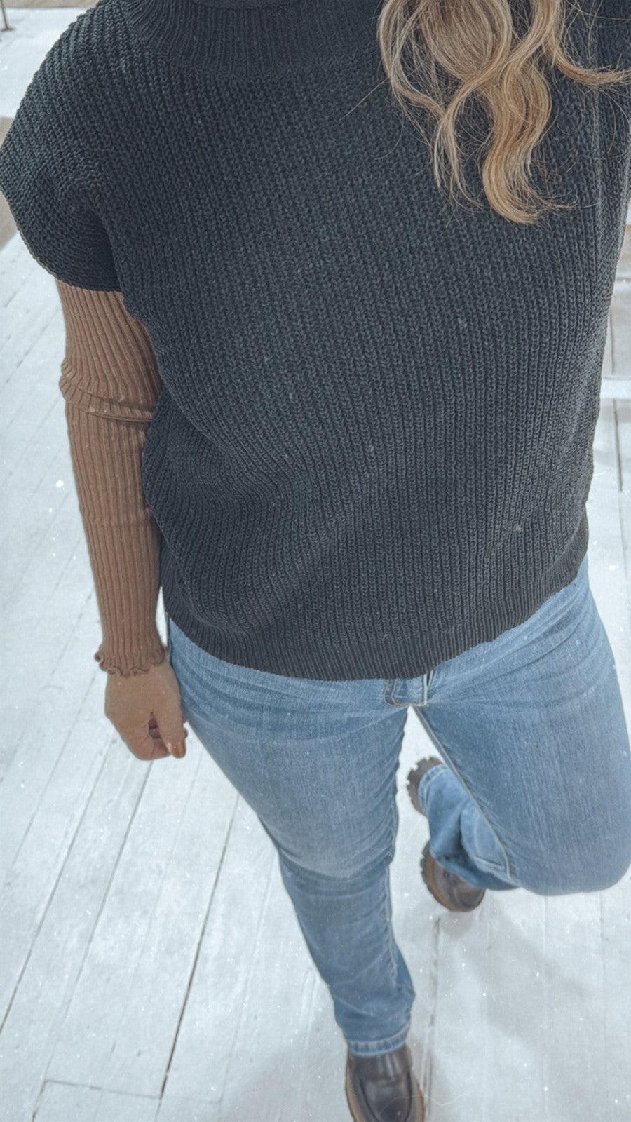 Fall's Favorite Sweater Top in Black-Tops Short Sleeve-[option4]-[option5]-[option6]-Shop-Womens-Boutique-Store