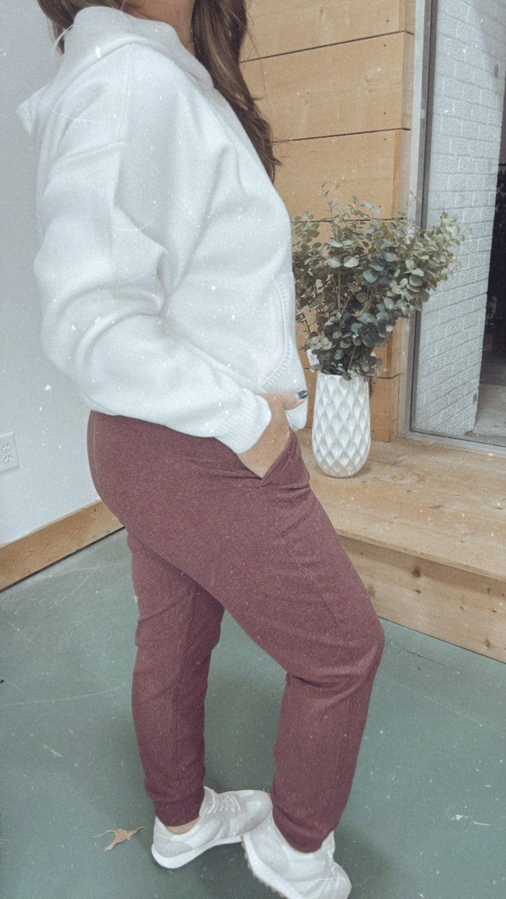 Cozy Brushed Joggers-Bottoms-[option4]-[option5]-[option6]-Shop-Womens-Boutique-Store