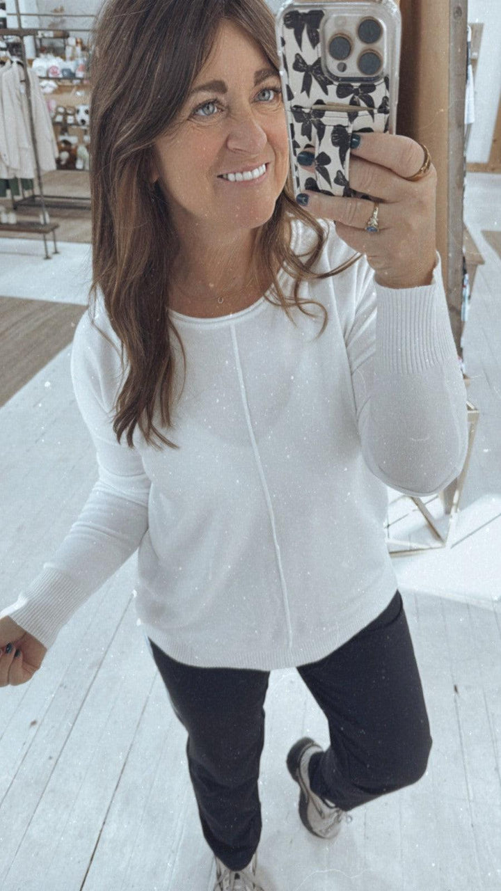 The One Sweater in White-Tops Long Sleeve-[option4]-[option5]-[option6]-Shop-Womens-Boutique-Store