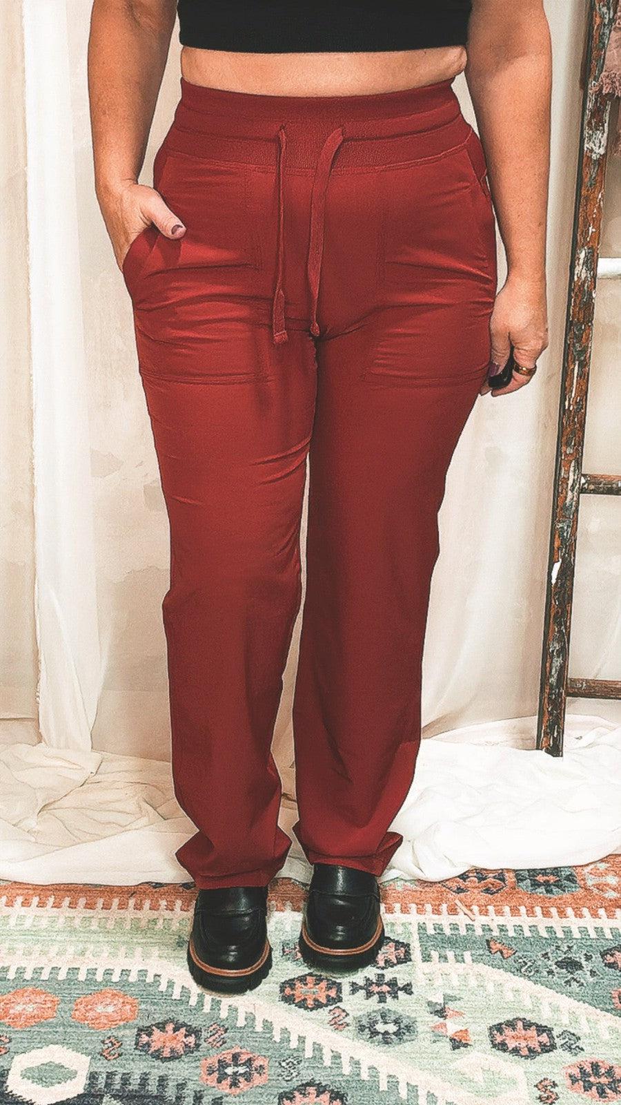 Studio Pants in Cayenne-Bottoms-[option4]-[option5]-[option6]-Shop-Womens-Boutique-Store