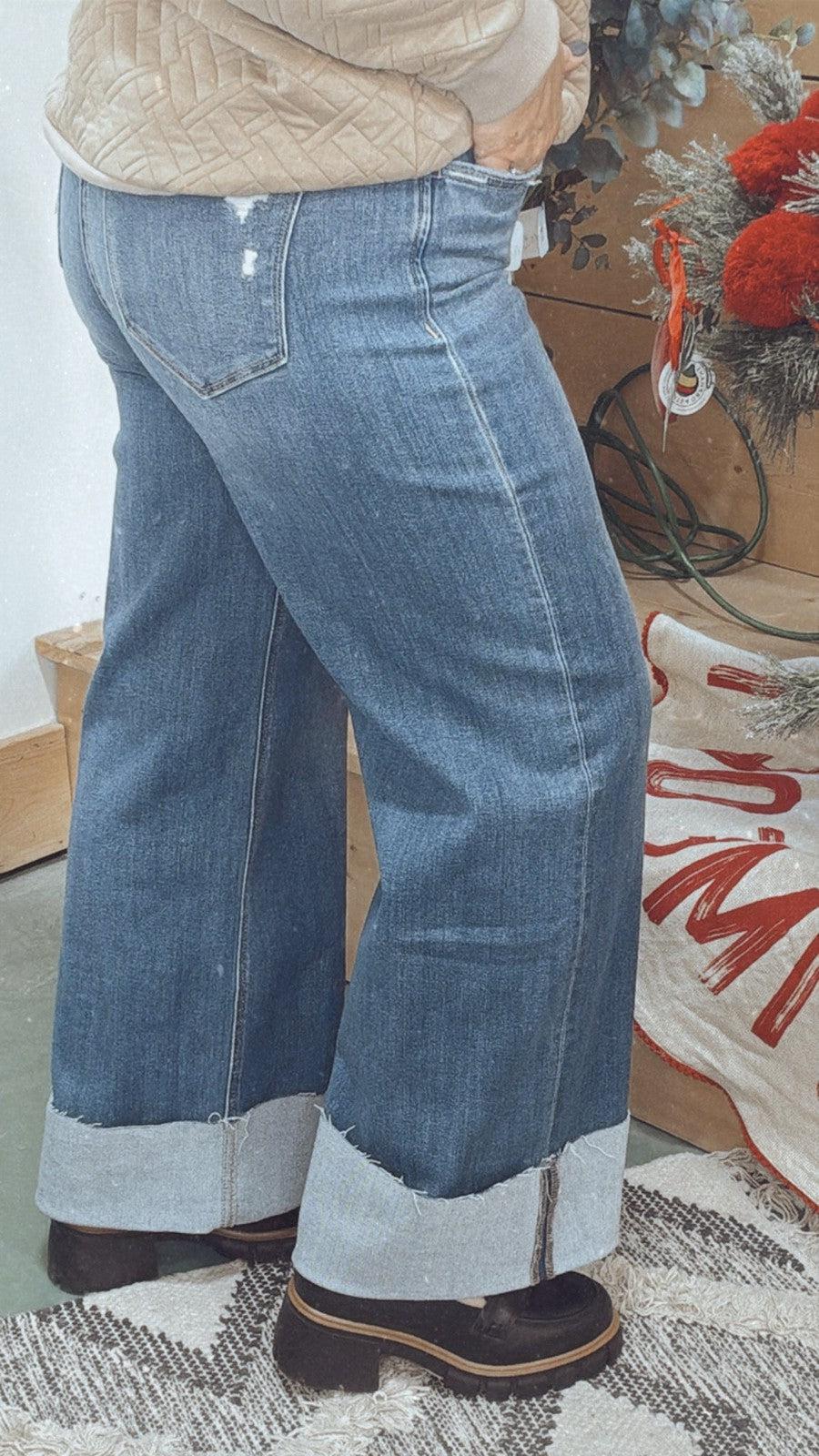 Upstate High Rise Cuffed Denim-Bottoms-[option4]-[option5]-[option6]-Shop-Womens-Boutique-Store