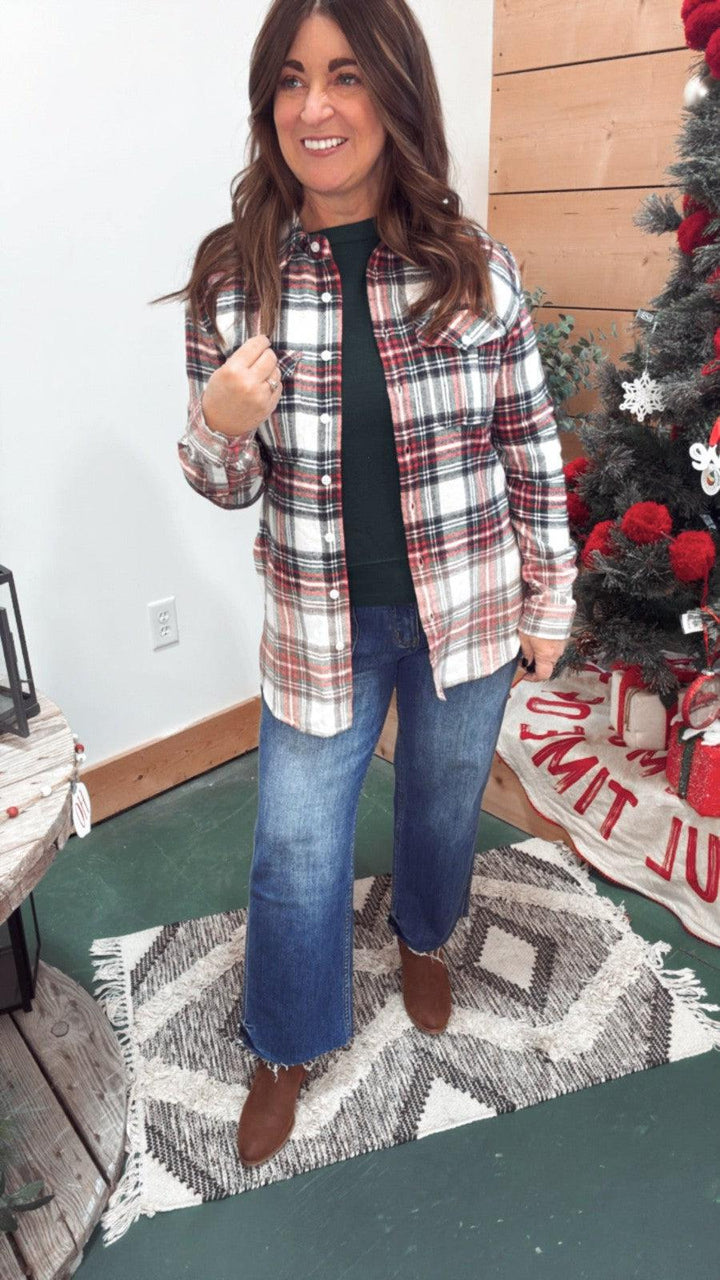 Christmas Season Flannel-Tops Long Sleeve-[option4]-[option5]-[option6]-Shop-Womens-Boutique-Store