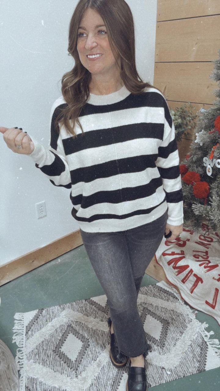 The Stripe Crew Sweater-Tops Long Sleeve-[option4]-[option5]-[option6]-Shop-Womens-Boutique-Store