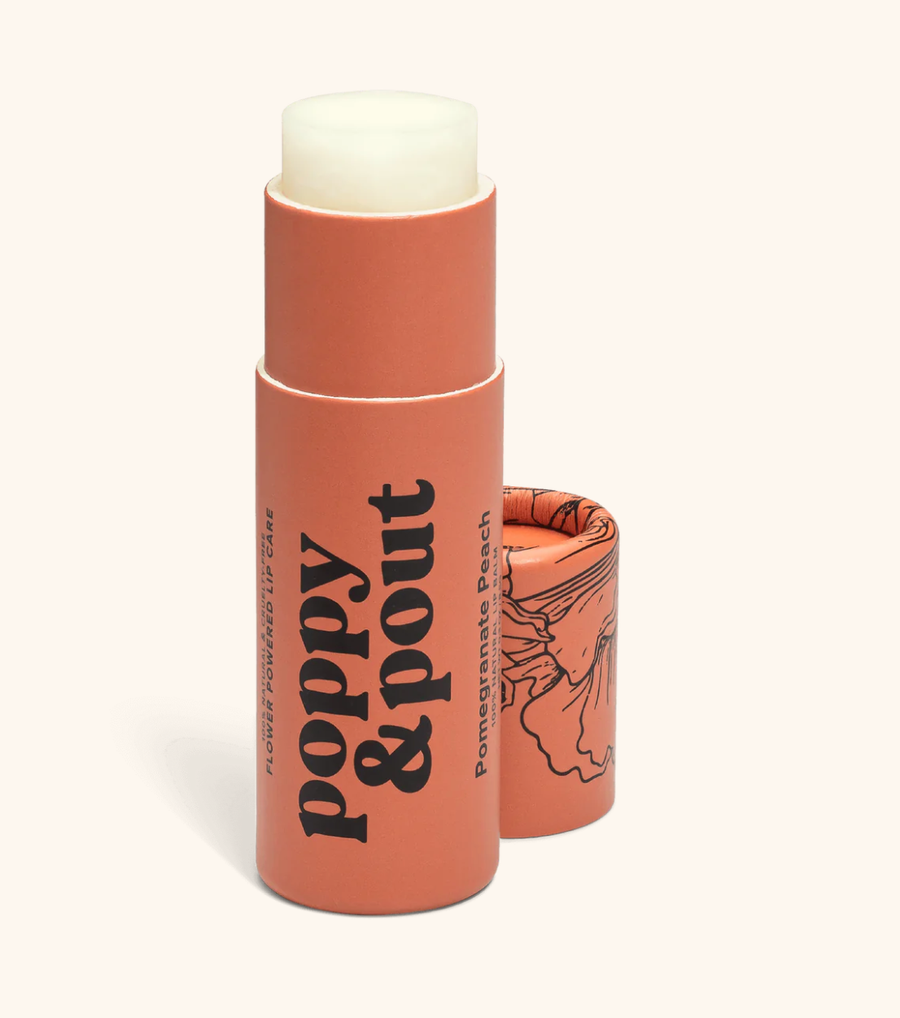 Poppy & Pout Lip Balm - Pomegranate Peach-Beauty + Wellness-[option4]-[option5]-[option6]-Shop-Womens-Boutique-Store