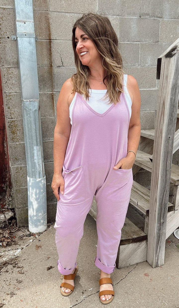 Summer's Favorite Overalls in Lavender-Dresses + Jumpsuits-[option4]-[option5]-[option6]-Shop-Womens-Boutique-Store