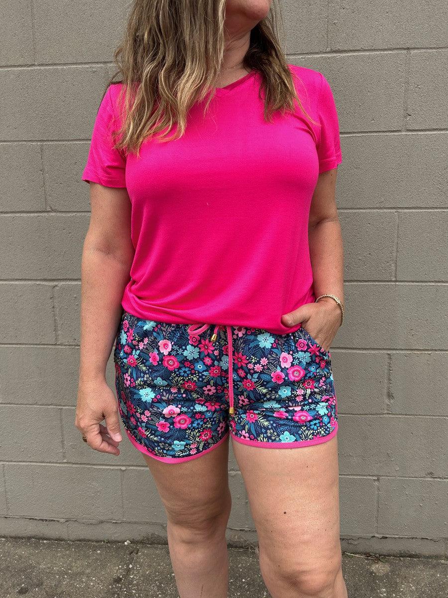 Not Your Basic Tee in Pink-Tops Short Sleeve-[option4]-[option5]-[option6]-Shop-Womens-Boutique-Store