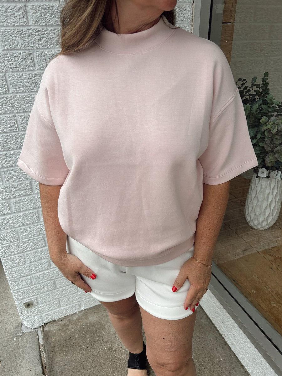 Take a Dive Top in Pink-Tops Short Sleeve-[option4]-[option5]-[option6]-Shop-Womens-Boutique-Store