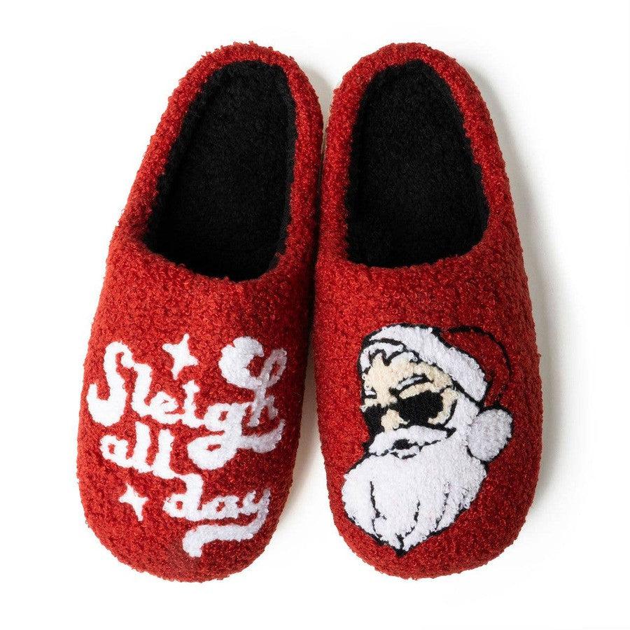 Holiday Lounge Out Loud Comfy Slippers-Accessories-Small-Sleigh All Day-[option4]-[option5]-[option6]-Shop-Womens-Boutique-Store