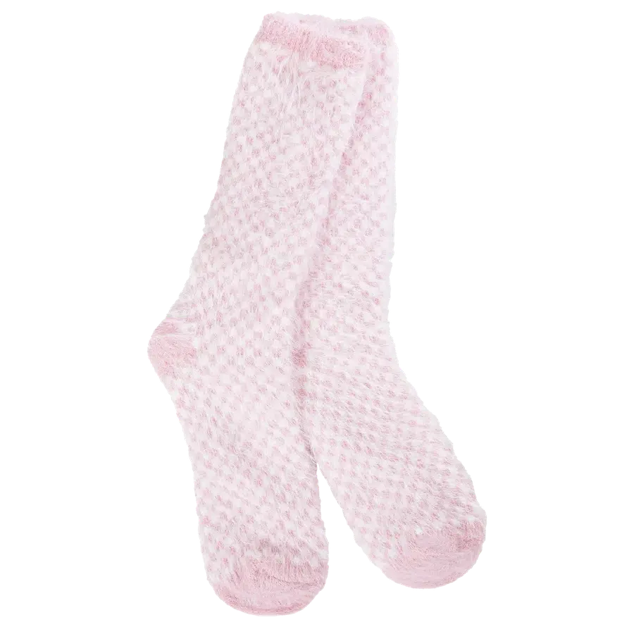 World's Softest Holiday Feather Check Crew-Accessories-Pink-[option4]-[option5]-[option6]-Shop-Womens-Boutique-Store