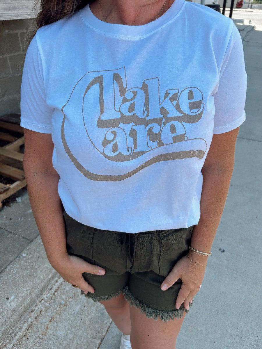 Take Care Graphic Tee-Tops-[option4]-[option5]-[option6]-Shop-Womens-Boutique-Store