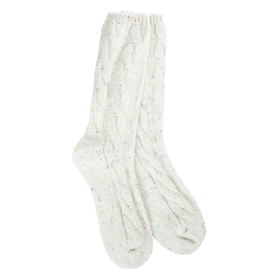 World's Softest Ragg Cable Crew Socks-Accessories-Vanilla Confetti-[option4]-[option5]-[option6]-Shop-Womens-Boutique-Store