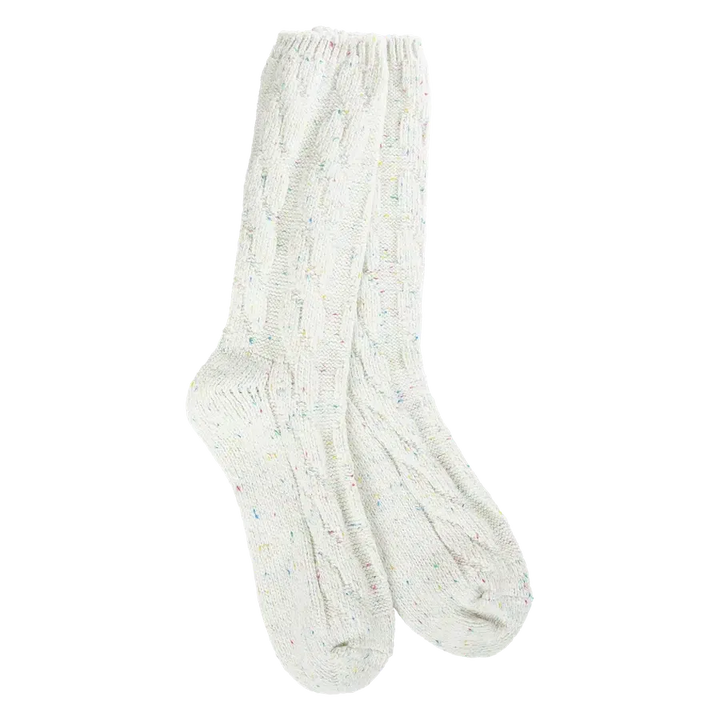 World's Softest Ragg Cable Crew Socks-Accessories-Vanilla Confetti-[option4]-[option5]-[option6]-Shop-Womens-Boutique-Store