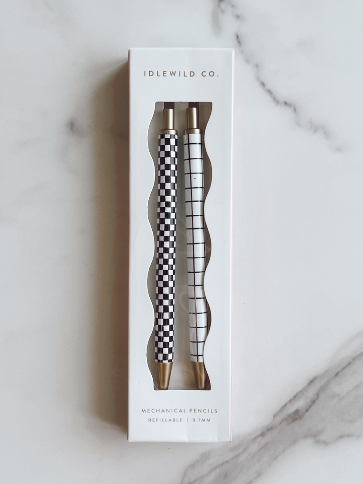 Grid & Checks Mechanical Pencils-Gifts + Candles-[option4]-[option5]-[option6]-Shop-Womens-Boutique-Store